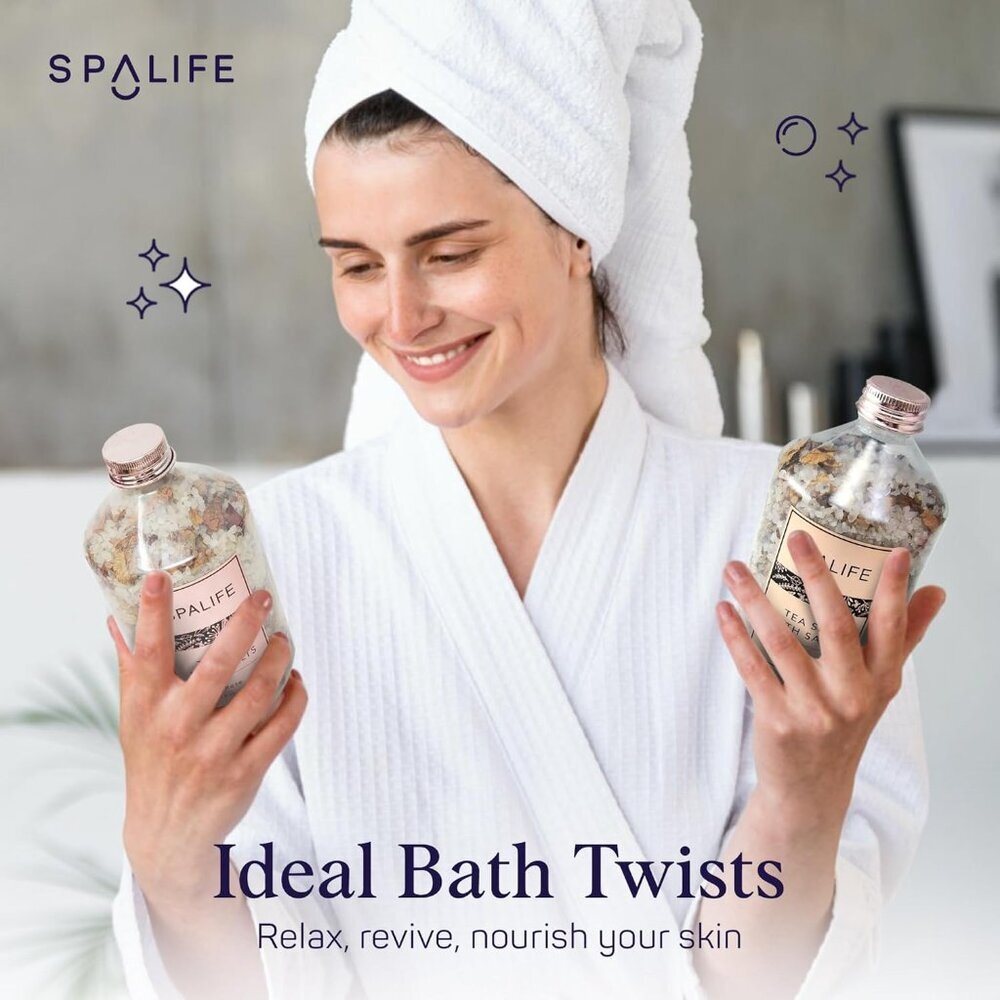 Tea Spa Petal-Infused Effervescent Mineral Bath Salts - Lavender & Rose, 2-Pack - Picture 6 of 7